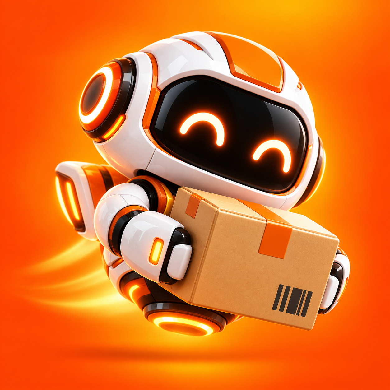 PreOrder Pilot's parcel-carrying robot mascot